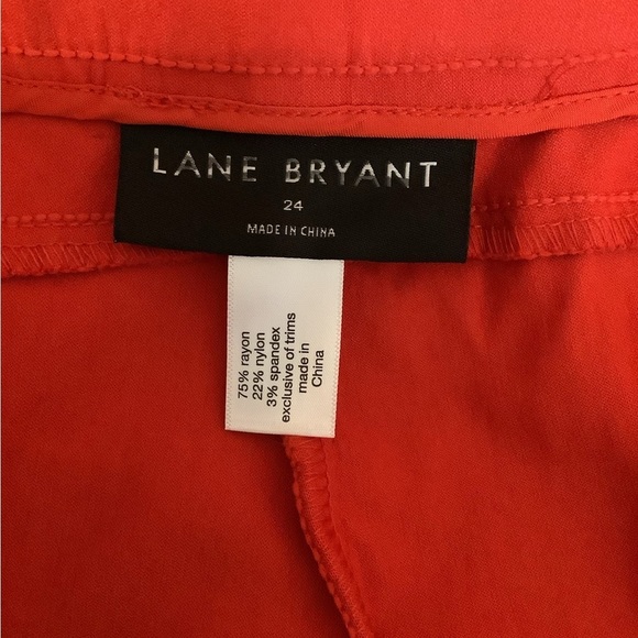 Lane Bryant Size 24 Red 4-Season Slim Ankle Pants. New With Tags - Picture 8 of 10